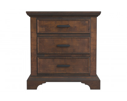 Coaster - Elk Grove 3-Drawer Nightstand in Vintage Bourbon