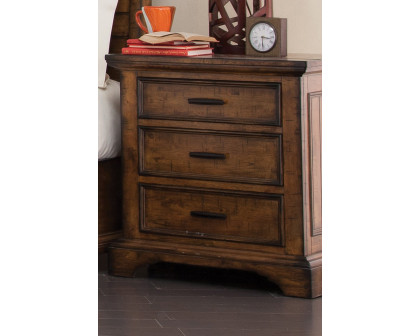 Coaster - Elk Grove 3-Drawer Nightstand in Vintage Bourbon