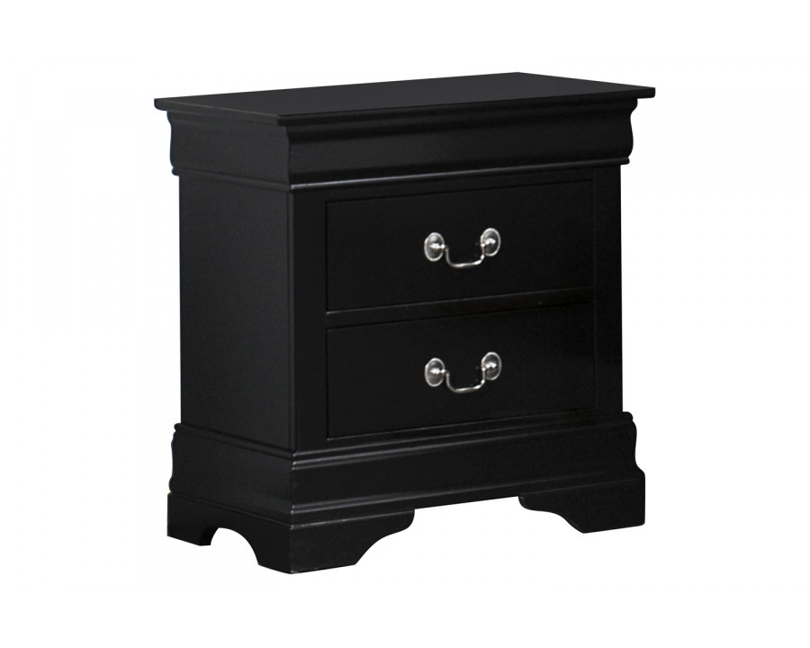 Coaster - Louis Philippe Rectangular 2-Drawer Nightstand in Black