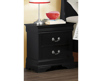 Coaster - Louis Philippe Rectangular 2-Drawer Nightstand in Black