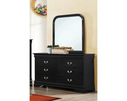 Coaster - Louis Philippe Rectangular 6-Drawer Dresser in Black