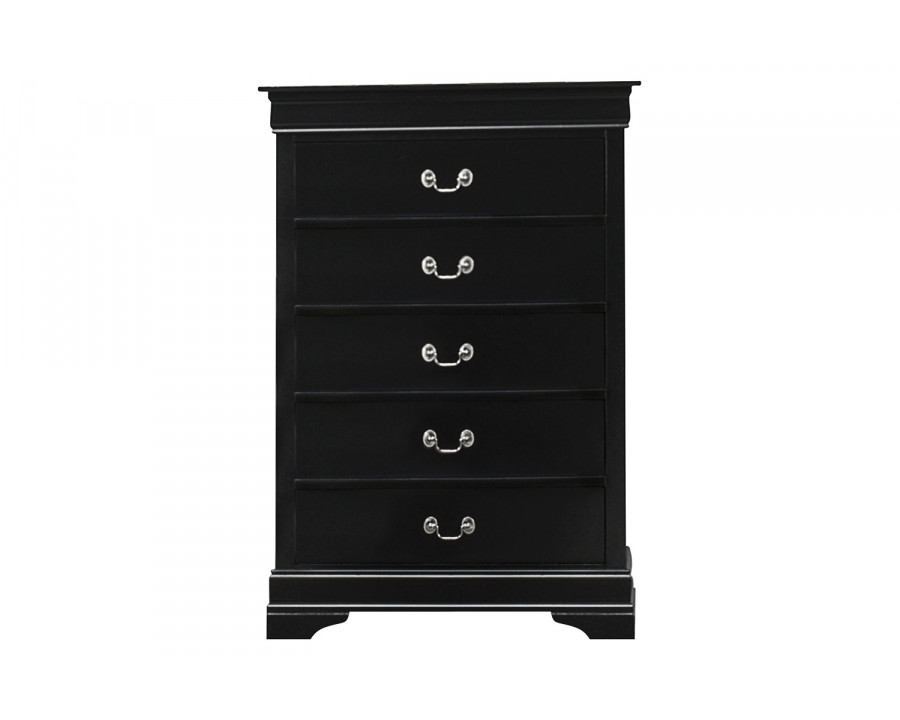 Coaster - Louis Philippe Rectangular 5-Drawer Chest in Black