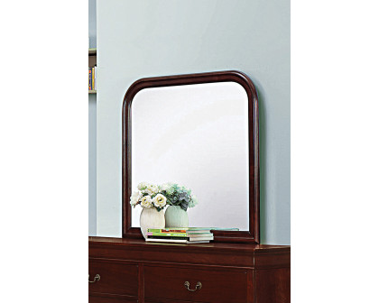 Coaster - Santee Louis Philippe Rectangle Dresser Mirror in Red Brown