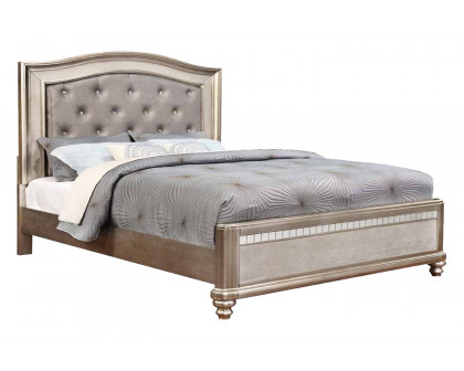 Coaster Bling Game Eastern King Panel Bed - Metallic Platinum