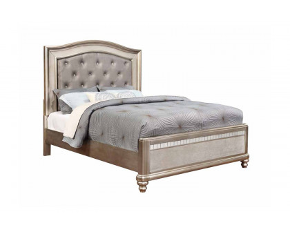 Coaster Bling Game Eastern King Panel Bed - Metallic Platinum