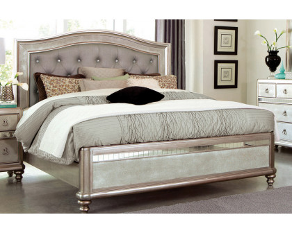 Coaster Bling Game Eastern King Panel Bed - Metallic Platinum