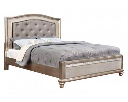 Coaster Bling Game Queen Panel Bed - Metallic Platinum