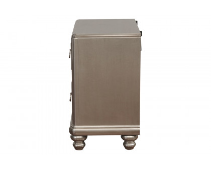 Coaster - Bling Game 2-Drawer Nightstand in Metallic Platinum