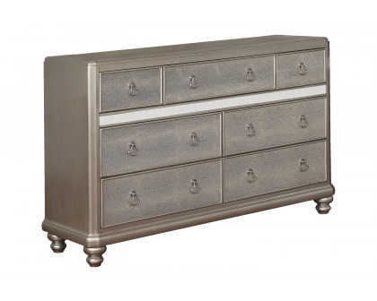 Coaster - Bling Game 7-Drawer Dresser in Metallic Platinum