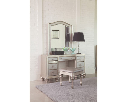 Coaster - 9-Drawer Vanity Desk in Metallic Platinum