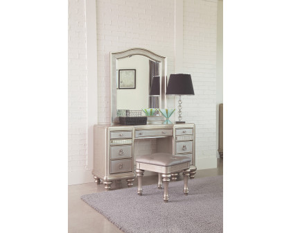 Coaster - 9-Drawer Vanity Desk in Metallic Platinum