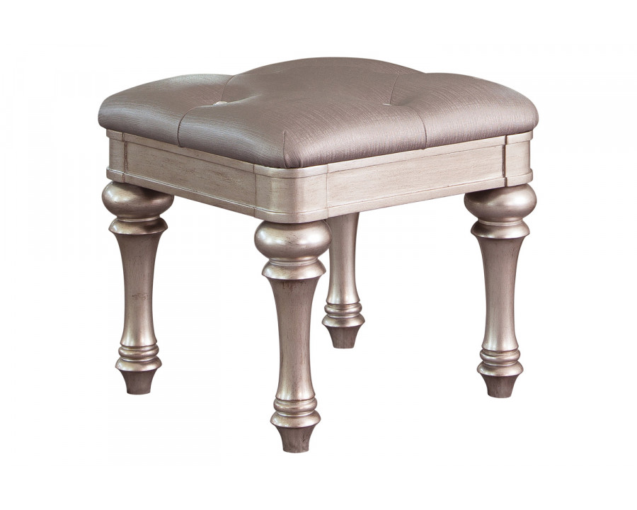 Coaster - Upholstered Vanity Stool in Metallic Platinum