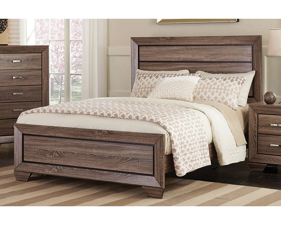 Coaster Kauffman Queen Panel Bed - Washed Taupe