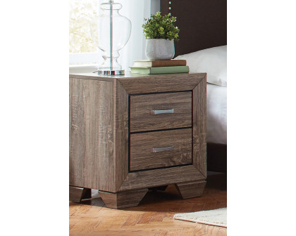 Coaster Kauffman 2-Drawer Nightstand - Washed Taupe