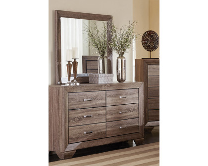 Coaster Kauffman 6-Drawer Dresser - Washed Taupe