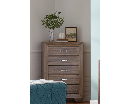 Coaster Kauffman 5-Drawer Chest - Washed Taupe