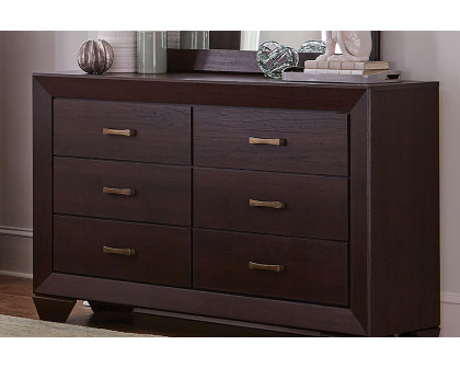 Coaster Kauffman 6-Drawer Dresser - Dark Cocoa