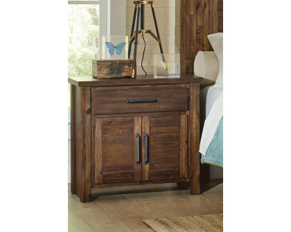 Coaster - Sutter Creek 2-Door Nightstand in Vintage Bourbon