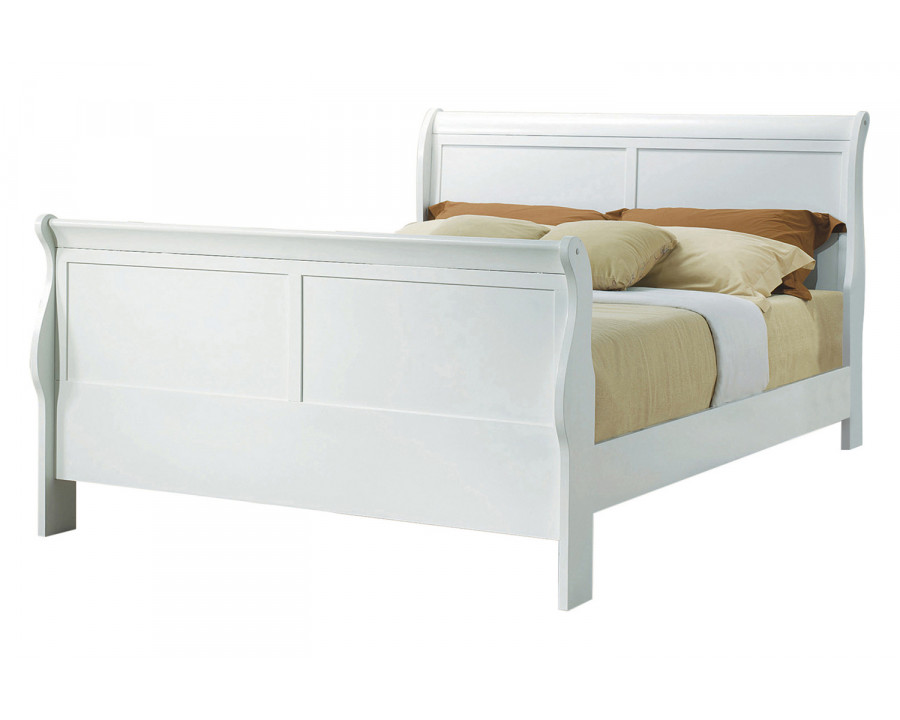 Coaster Louis Philippe Full Sleigh Panel Bed - White