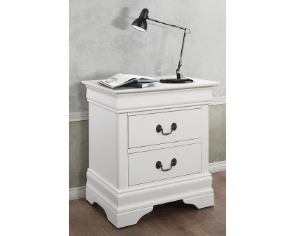 Coaster Louis Philippe 2-Drawer Nightstand - White