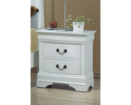 Coaster Louis Philippe 2-Drawer Nightstand - White