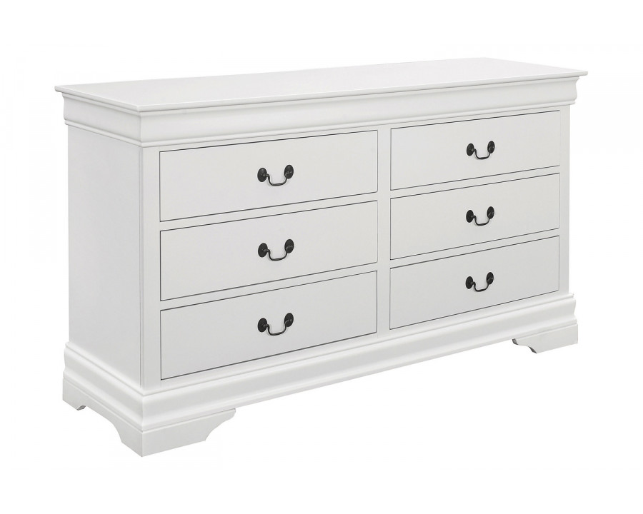 Coaster Louis Philippe 6-Drawer Dresser - White