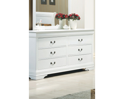 Coaster Louis Philippe 6-Drawer Dresser - White