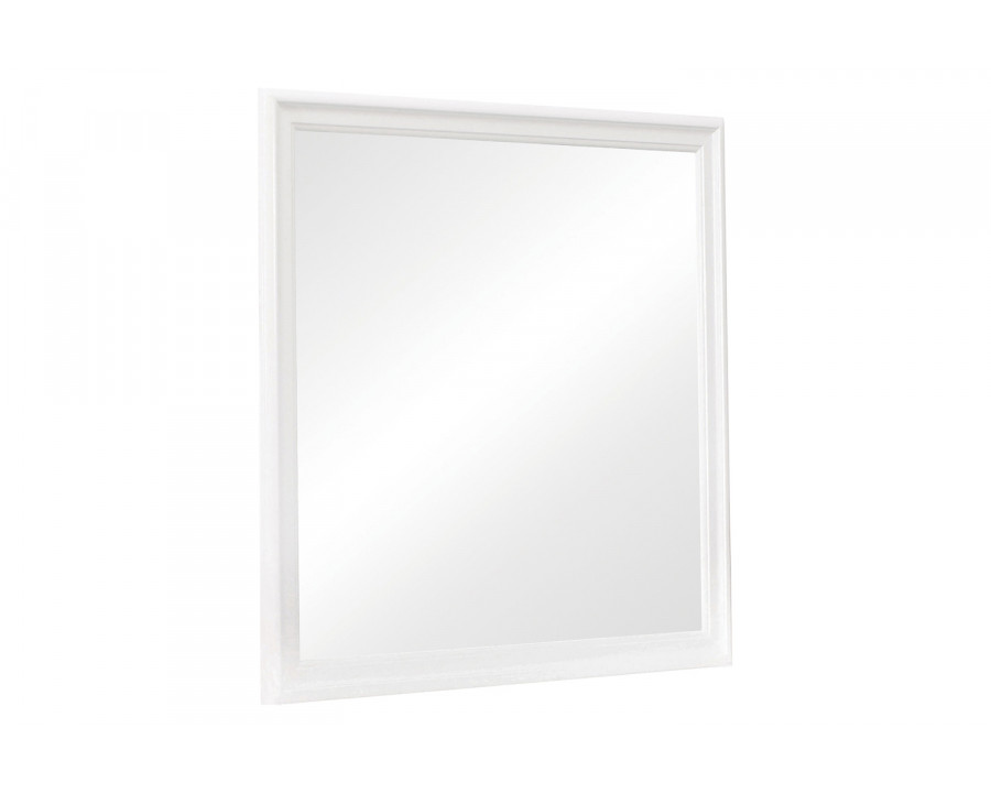 Coaster - Louis Philippe Beveled Edge Square Mirror in White