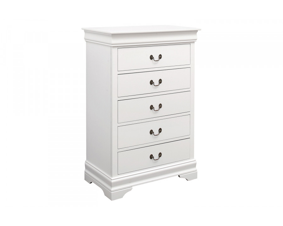 Coaster Louis Philippe 5-Drawer Chest - White