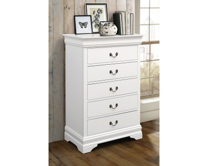 Coaster Louis Philippe 5-Drawer Chest - White