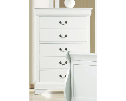 Coaster Louis Philippe 5-Drawer Chest - White