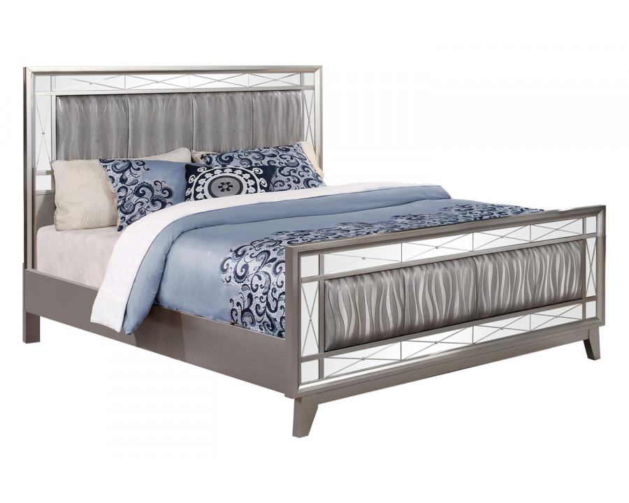 Coaster - Leighton Full Panel Bed with Mirrored Accents