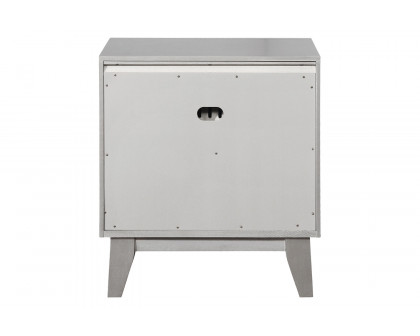 Coaster - Leighton 2-Drawer Nightstand in Metallic Mercury