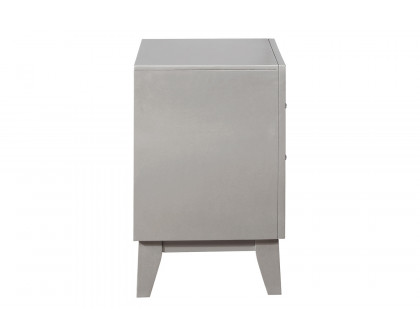 Coaster - Leighton 2-Drawer Nightstand in Metallic Mercury