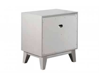 Coaster - Leighton 2-Drawer Nightstand in Metallic Mercury