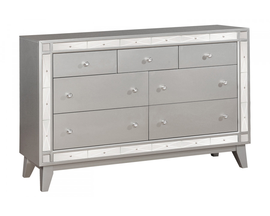 Coaster - Leighton 7-Drawer Dresser in Metallic Mercury