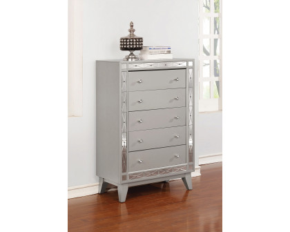 Coaster - Leighton 5-Drawer Chest in Metallic Mercury