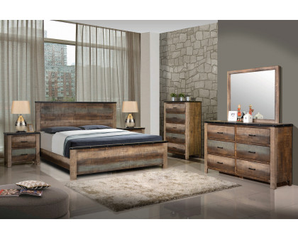 Coaster Sembene California King Panel Bed - Antique Multi-Color