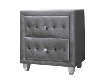 Coaster Deanna Queen Tufted Upholstered Bed - Gray