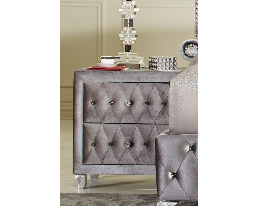 Coaster Deanna 2-Drawer Rectangular Nightstand - Gray