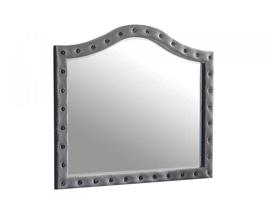 Coaster Deanna Button Tufted Mirror - Gray