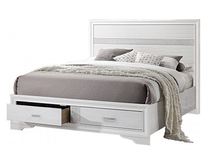 Coaster Miranda Eastern King 2-Drawer Storage Bed - White