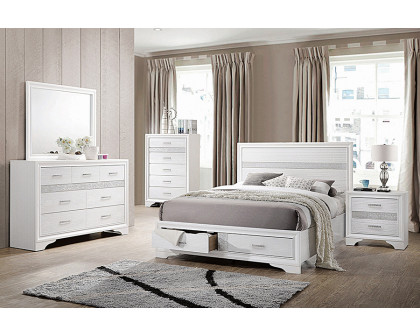 Coaster Miranda Eastern King 2-Drawer Storage Bed - White