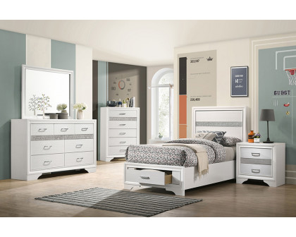 Coaster Miranda Twin Storage Bed - White