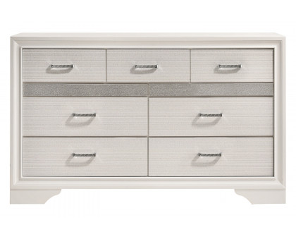 Coaster Miranda 7-Drawer Dresser - White/Rhinestone