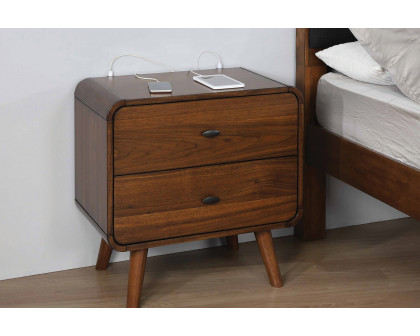 Coaster - Robyn 2-Drawer Nightstand in Dark Walnut