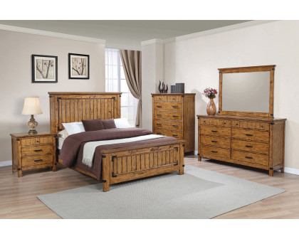 Coaster Brenner Full Panel Bed - Rustic Honey