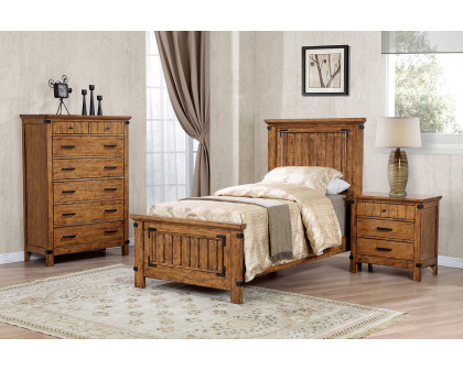 Coaster Brenner Twin Panel Bed - Rustic Honey