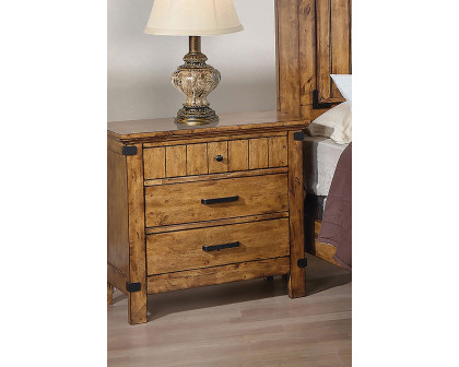 Coaster - Brenner 3-Drawer Night Stand in Rustic Honey