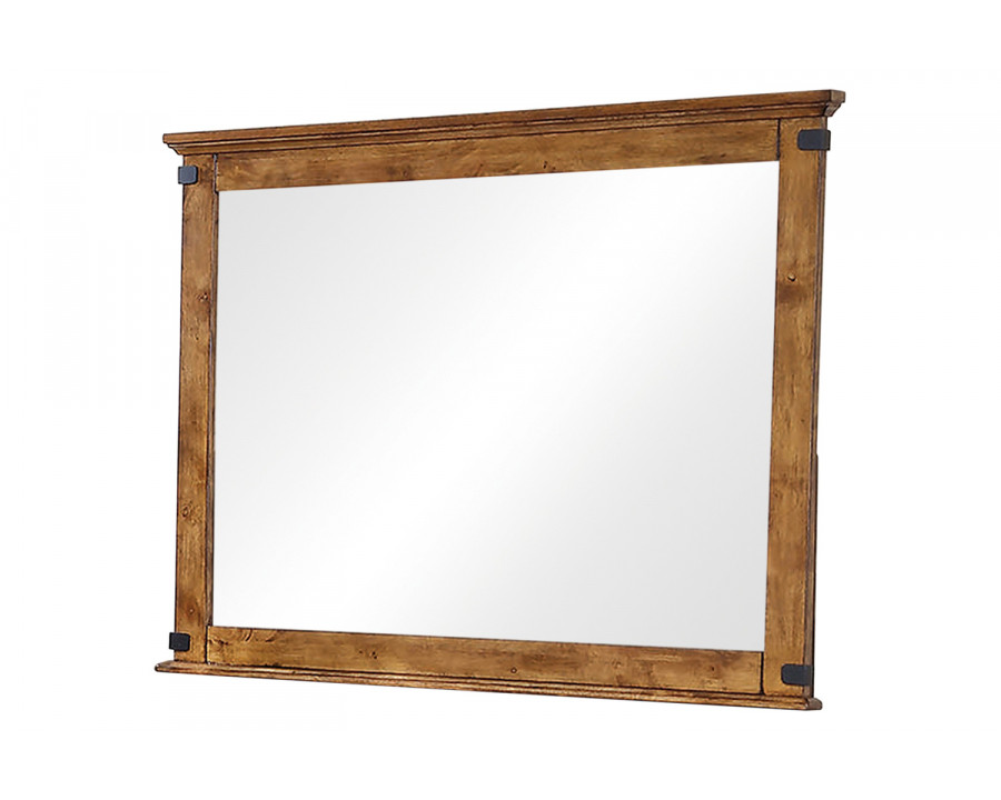 Coaster - Brenner Rectangular Mirror in Rustic Honey